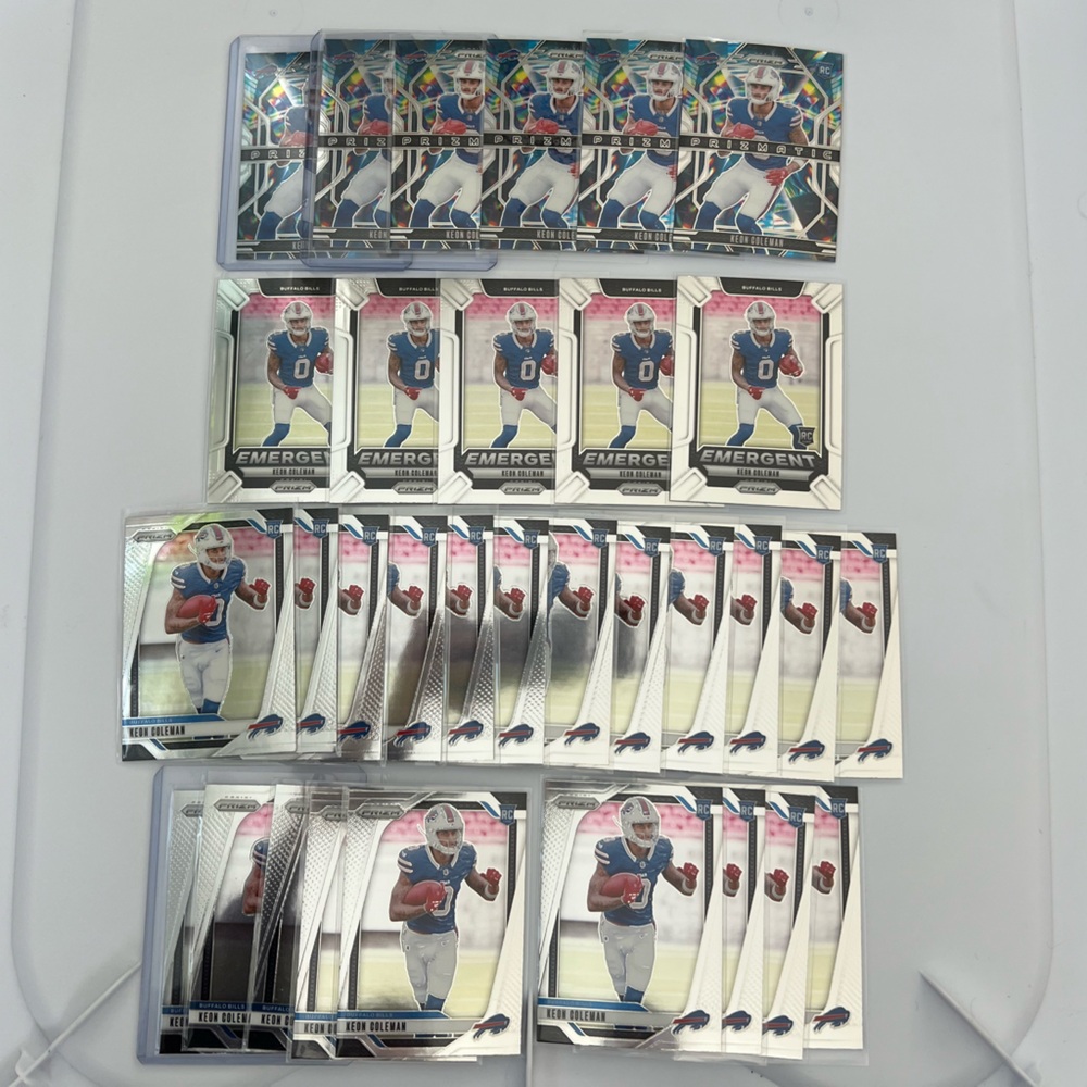 2024 Keon Coleman Panini Prizm Rookie Lot of 32